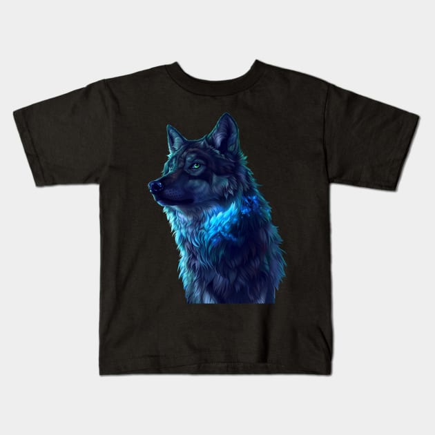 Wolf Howling Harmony Kids T-Shirt by xXYazzyChanArtsXx